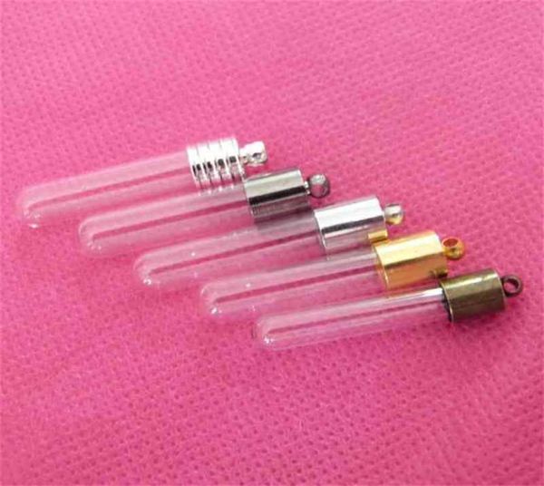

7colors option 100pcslot6x30mm rice vial glass ing bottle rubber meteal cap 2107209092814, Bronze;silver