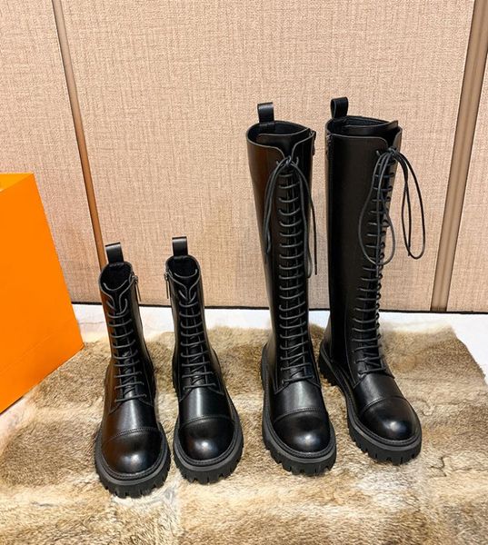 

2020 newboots female new thick sole biker boots shortheight below the knee long boots female handsome kneehigh bootsmusic of t1646770, Black