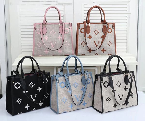 

designer fashion shoulder bag women handbag fashion new wallet famous handbag womens handbags bags classic floral pattern linen high quality