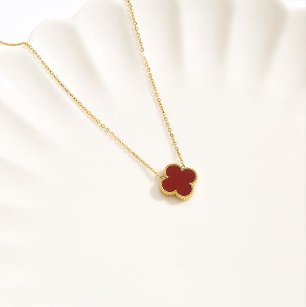 

clover necklace fashion designer pendant necklaces for women elegant clover necklace highly quality choker chains jewelry 18k plated gold gi, Silver