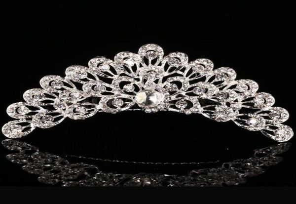 

rhinestone wedding party bridal hair crown women prom party crystal crowns tiaras hair combs hairclips hair accessories jewelry 163964536, Silver