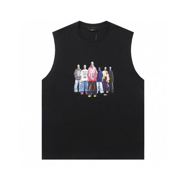 

designer mens tank summer gyms sleeveless t-shirt casual shirts sports clothes round neck cotton short sleeves oversize xs- .sc, White;black