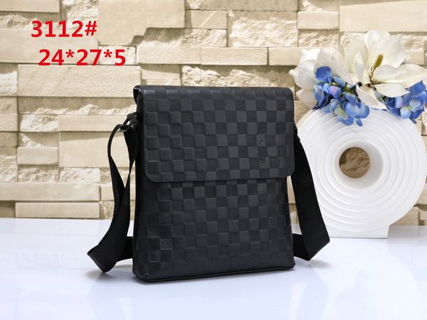 

fashion men handbag crossbody shoulder bags satchels messenger bags black grid designer purse 30 colors mobile phone storage chest bag women