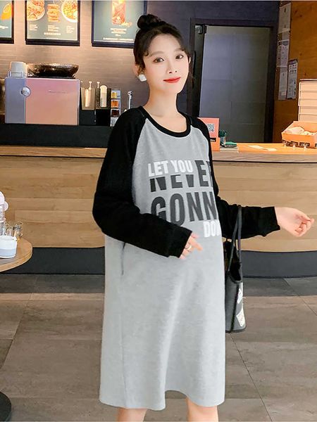 

maternity dresses women's artificial packaging with adjustable belt v-neck feeding maternity casual care dress g220602, White