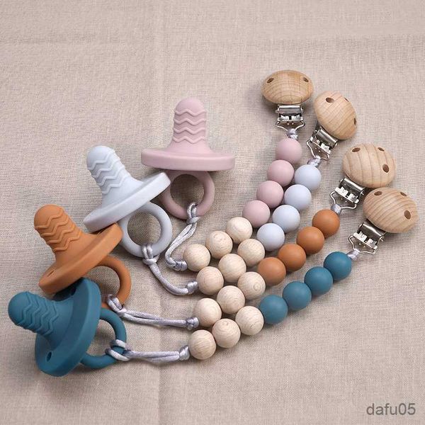 

pacifiers# newborn fashion pacifier feeding comfort clip custom personalized baby wooden silicone metal clip pacifier chain