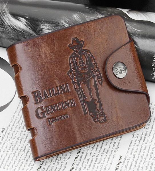 

new mens leather wallets cowboy men pockets wallet card clutch center bifold purse for menwomen spring brand 4208883, Red;black