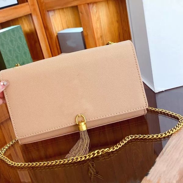 

2023 fashion shoulder bag caviar leather handbag purse flip over chain crossbody bags classic letter diagonal handbags flap golden hardware, Black;red