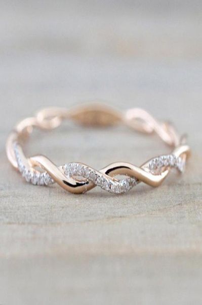 

retro personalized women wedding ring fashion gem rose gold engagement jewelry round simulated diamond wedding ring party gift7894387, Silver