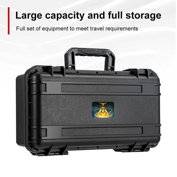 

organizer handheld travel carrying handbag game console charging plug data cable organizer protective case shock resistance for steam deck