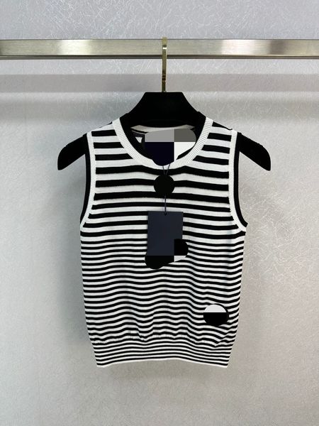

522 l 2023 summer sweaters women's pullover sweater striped crew neck short sleeve brand same style women's weilan e61, White;black