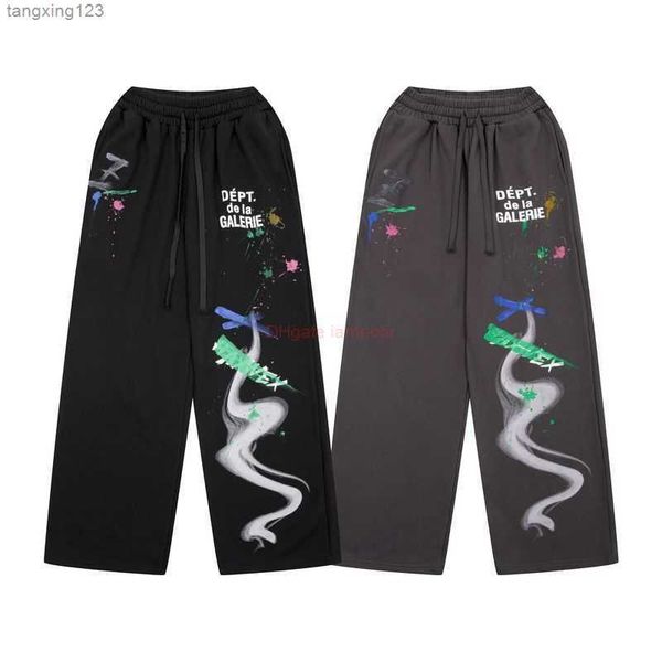 

designer clothing galleries pant little fashion galleryes depts de la galerie hand painted graffiti loose terry casual pants male luxury str, Black