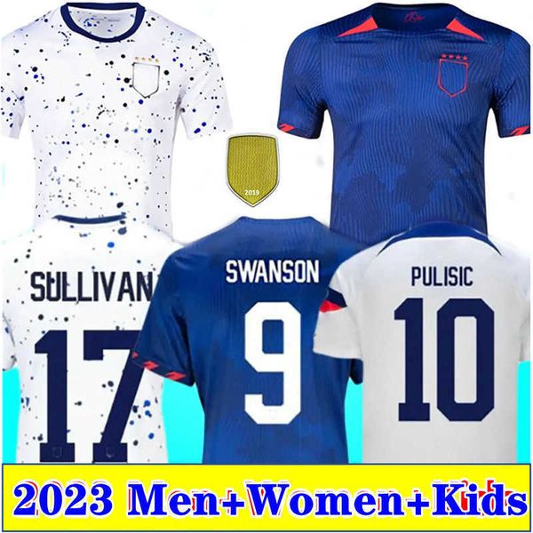 

s-4xl 2023 pulisic soccer jerseys reyna aaronson weah acosta mckennie 23 24 maillot de futol ferreira dest morgan adams us a football shirt, Black;yellow