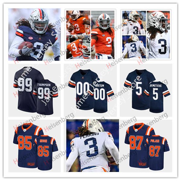 

ncaa uva custom virginia cavaliers stitched football jersey 6 nick jackson jerseys 10 ben smiley iii 5 brennan armstrong 3 dontayvion wicks, Black
