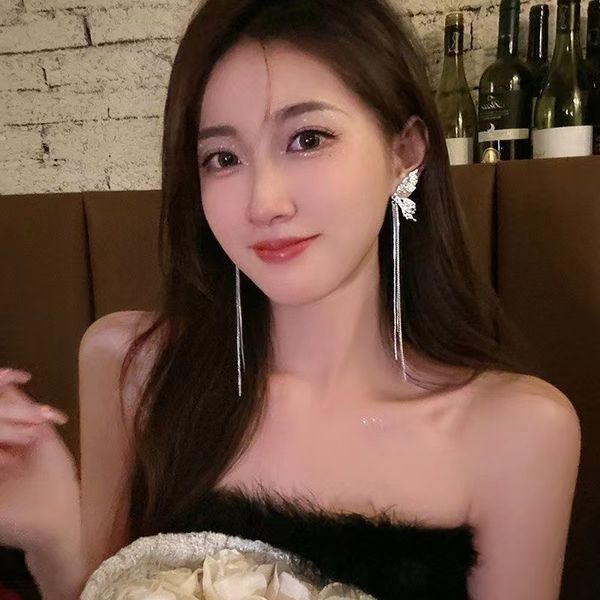 

butterfly wings earrings elf stud earrings long earrings, Golden