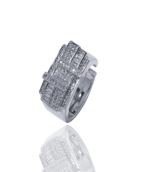 

new iced out gold silver cross square rhinestone ring adjustable mens rings hip hop jewelry whole8489330