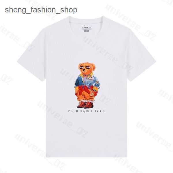

2023 mens t shirts ralphs polos designers fashion tshirts women t-shirts tees man s casual chest letter shirt luxurys clothing sleeve 4 la5, White;black