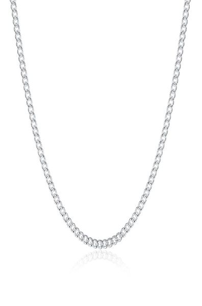 

fashion jewelry silver chain 925 necklace 2mm curb chain for women girl 16 18 20 22 24 inches3554999
