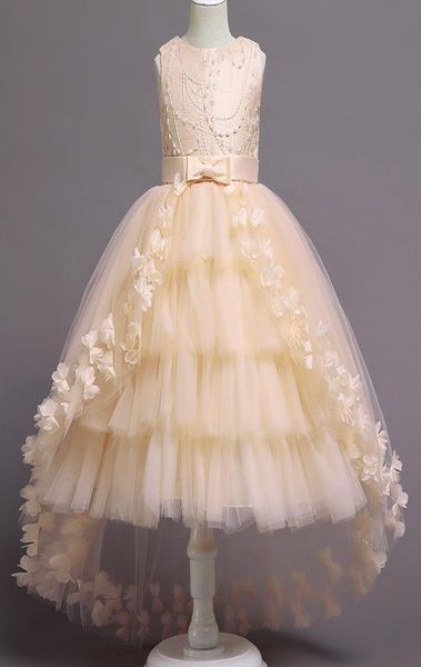 

new girls dress trailing lace pettiskirt flower girl banquet party boys formal dress2267723, White;blue
