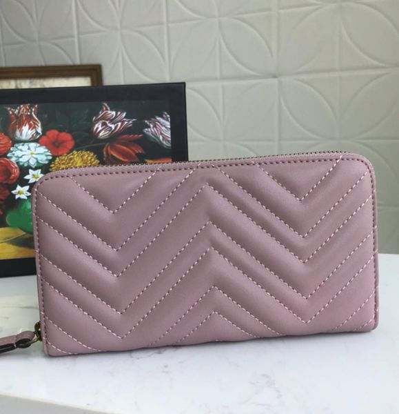 

classic wallet marmont clucth bag zipper purse women handbags genuine leather long wallets card slot holder coin purses high quali2152415, Red;black