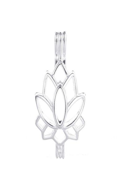 

10pcs pearl cage necklace pendant lockets essential oil diffuser lotus provides silverplated silver plus your own pearl makes it 3877342