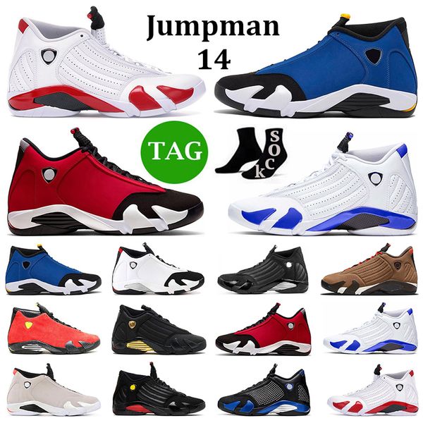 

men jumpman 14 basketball shoes 14s laney candy cane black toe hyper royal dmp desert sand mens trainers sneakers size 40-47