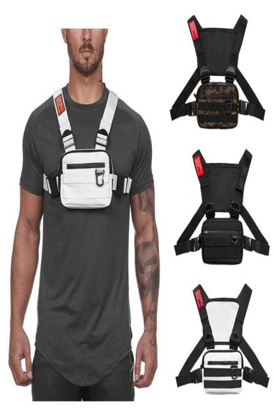 

tactical vest chest rig bag packs harness holster radio walkie talkie pouch sport outdoor reflective strip external hook strap str6376395