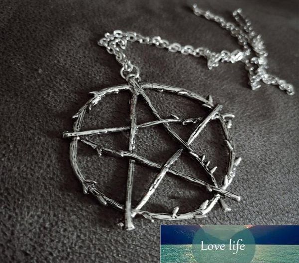 

gothic pentagram wiccan witch pendant necklace punk alternative party gift for friends new fashion jewelry whole factory 6785049, Silver