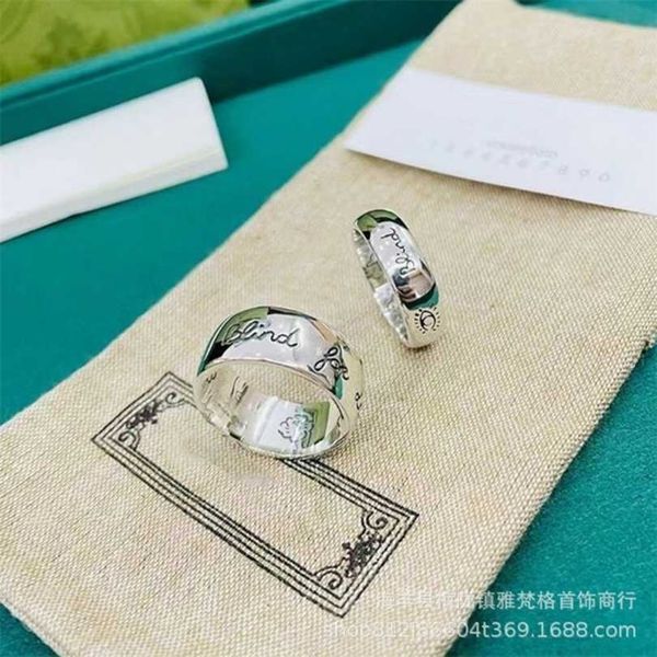 

new 2023 designer jewelry bracelet necklace love fearless flower bird ring 925 pair trend style men's women's lovers ring, Silver