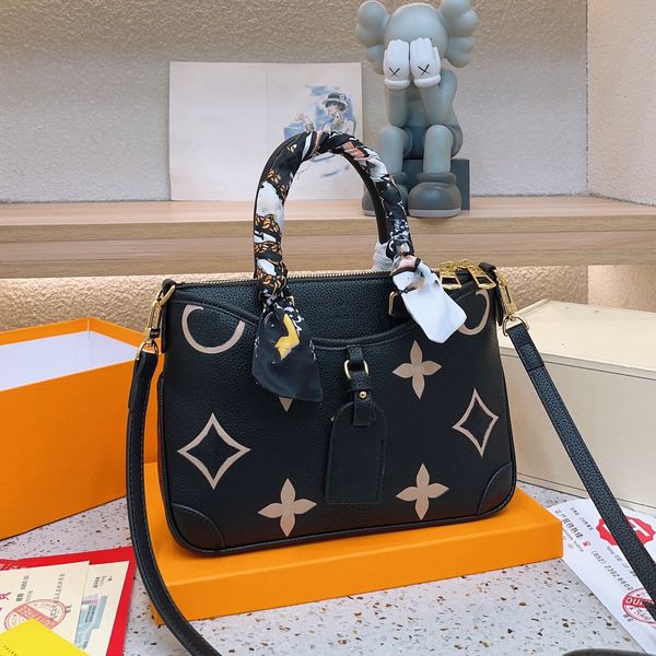 

23 women luxurys designers turenne totes bags crafty onthego handbag embossment flowers crossbody ladies handbags detachable shoulder strap