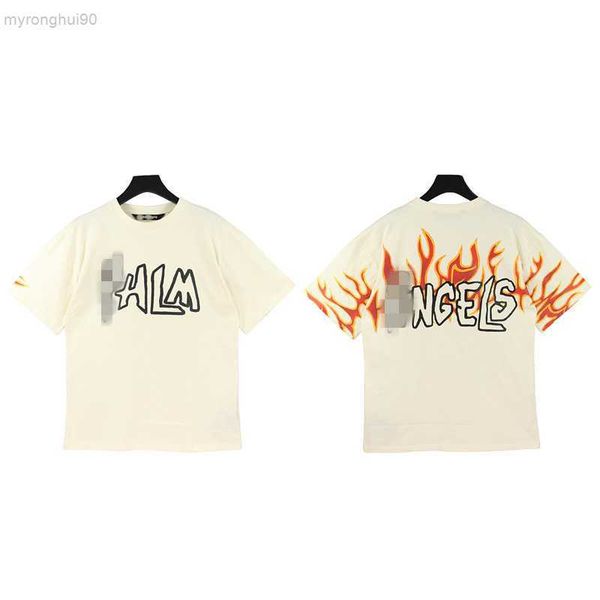 

22ss designer t shirt of luxury brand palms angels angel pa clothing spray letter short sleeve spring summer tide men and women tee, White;black