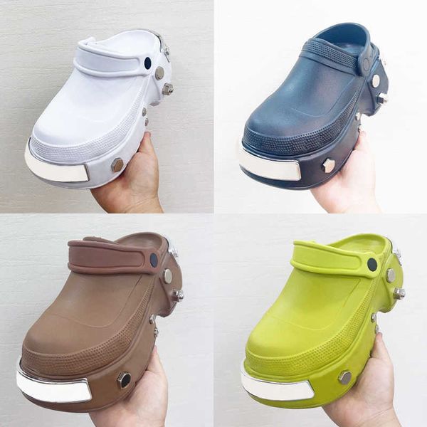 

hardcroc mule sandals platform sandal slides rubber round toe women waterproof luxury black slippers size 35-44 with box no444