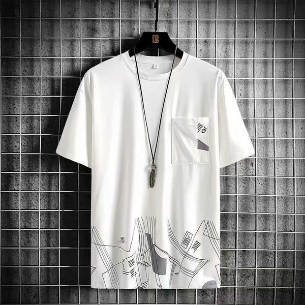 

shirt new clothes t 2022 summer man men's woven t-shirt printing casual letter print round bottom short sleeve t-shirts 2ph8, White;black