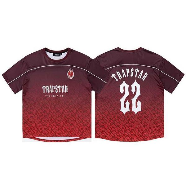 

trapstar t shirt mens summer casual t-shirts football jersey gradient sport quick dry short sleeves dcjp, White;black