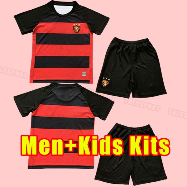 

men kids 2023 24 sport recife mens sabino soccer jerseys 22 23 luciano ewerthon ray vanegas jaderson ezequiel watson denner e. felipe home a, Black;yellow