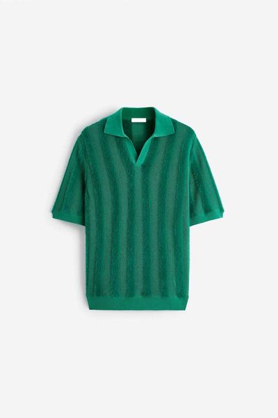 

spring summer new fashion allmatch casual jacquard knitwear polo men's knitted shortsleeved tshirt lnk, White;black