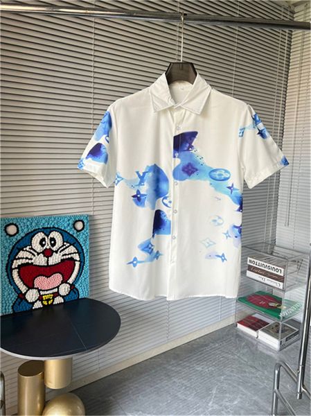 

men designer shirts summer shoort sleeve casual shirts fashion loose polos beach style breathable tshirts tees clothing -3xl lk46, White;black