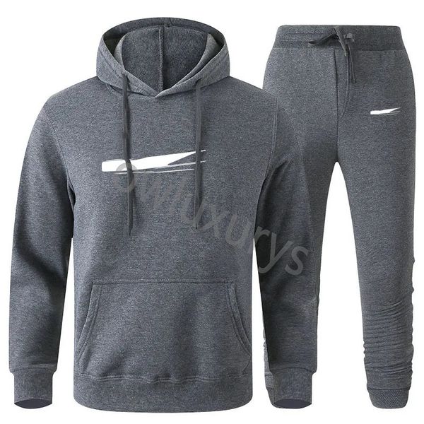 

fashion autumn winter men's tracksuits designer sets hoodie pants jacket casual sweatshirt tech fleece set joggers printing sweatsuit, Gray