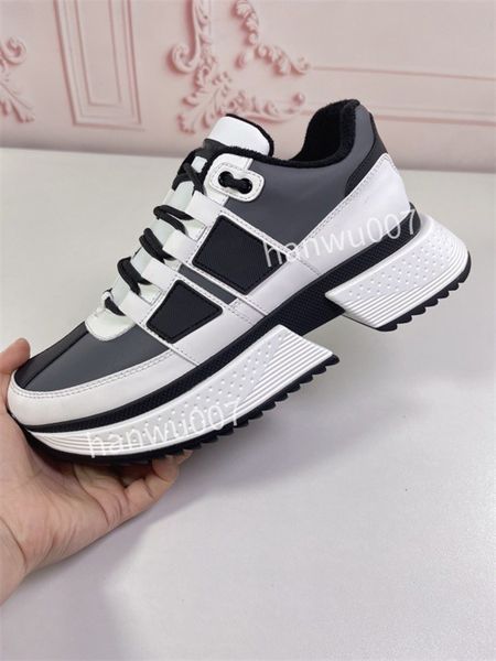 

new mens designer shoes lace low high sneakers casual womens shoe sports breathable flexible soft comfortable real leather woman trainers202, Black
