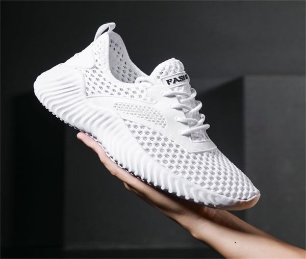 

summer white sneakers men mesh breathable blcak casual shoes for men zapatillas hombre suppor drop 2203305286952, Black;white
