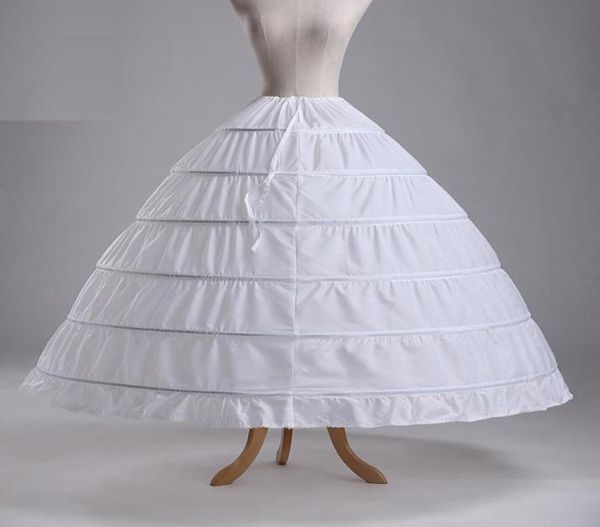 

110120cm diameter underwear crinoline 6 hoop petticoat for ball gown dress wedding accessories wedding dresses petticoat1618412, White