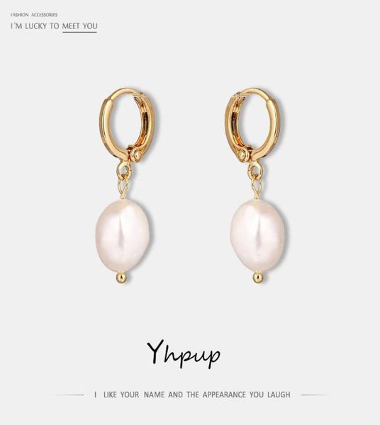

yhpup stylish korean geometric romantic chic freshwater pearls earrings elegant charm trendy earrings women party jewelry gift11637672, Silver