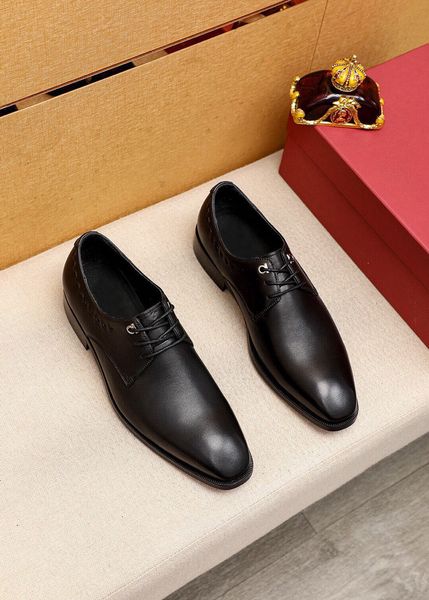 

2023 men's fashion genuine leather loafers office brand designer wedding party formal dress shoes casual business flats size 38-45, Black