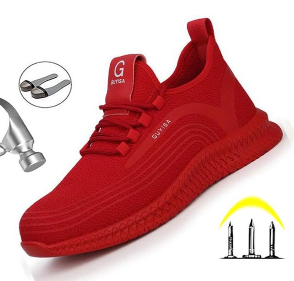 

work safety boots mens sneakers breathable safety shoes work boots men punctureproof indestructible shoes with steel toe shoes lj8724942, Black