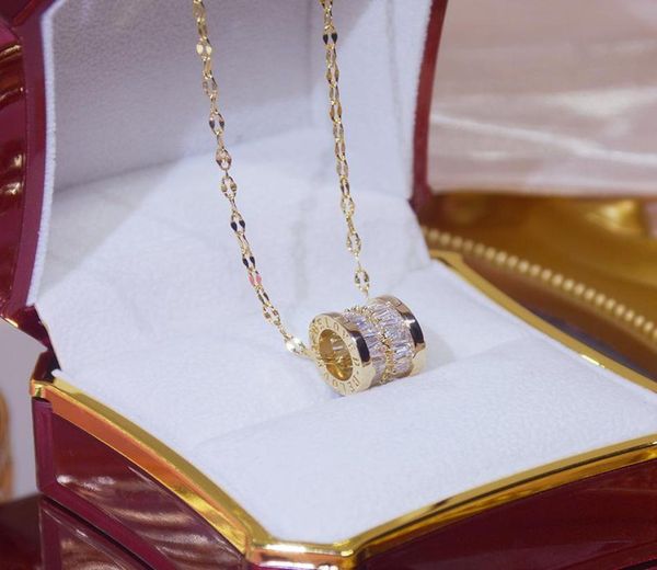 

ins shining bling zircon geometric necklaces for women clavicle chain charm wedding pendant 14k real gold jewelry chains3805542, Silver