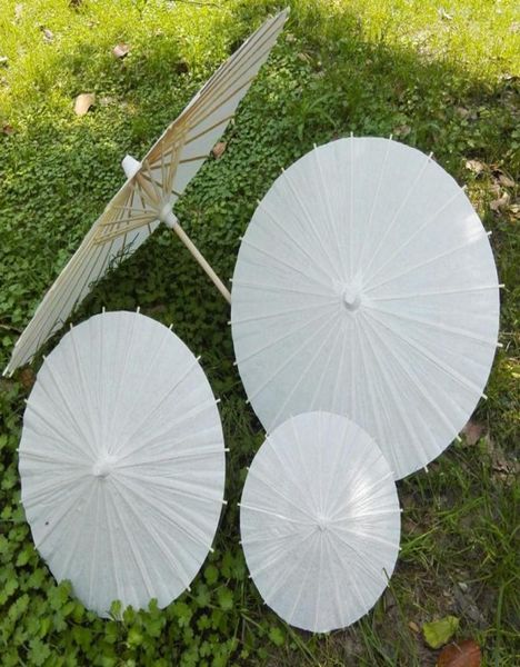 

40cm diameter china japan paper umbrella traditional parasol bamboo frame wooden handle wedding parasols white artificial umbrella4873881