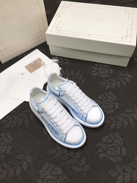 

new luxury men womens fashion shoes lace-up flat platform designer sneaker black genuine leather air cushion sneakers 0602