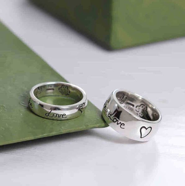 

designer jewelry bracelet necklace ring sj. love fearless flower bird style versatile men's women's couple pair ringnew jewellery, Silver