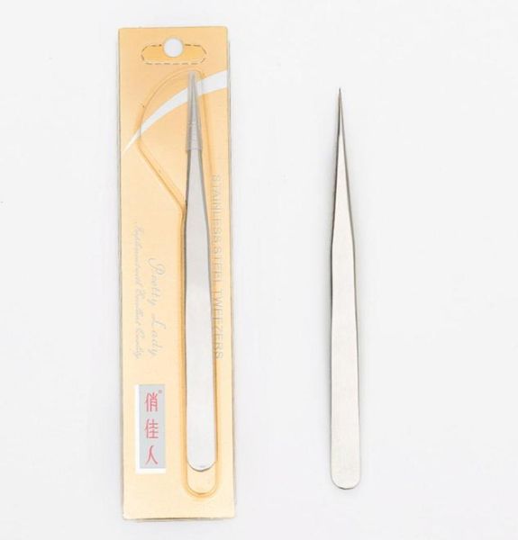 

whole navina 1pcs new stainless steel industrial antistatic tweezers watchmaker repair tools eyebrow tweezer eyelash tweezer7901814
