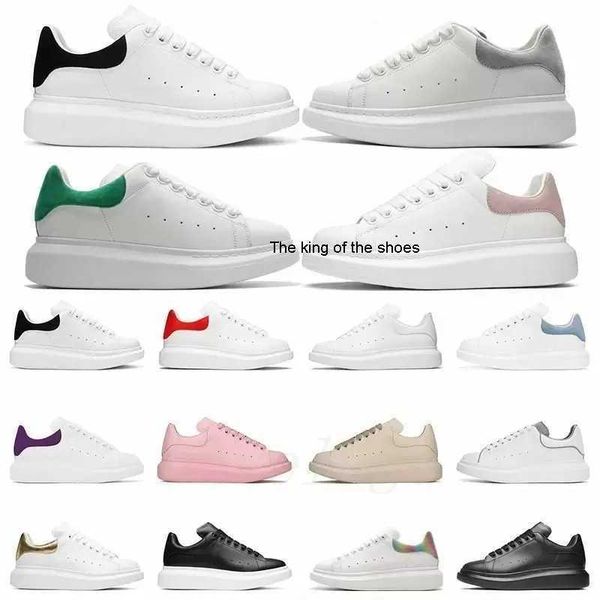 

new mcqueens designer shoes shoes mc queens alexander designer leather espadrilles flats platform men causal fashion women queen sneakers va, Black