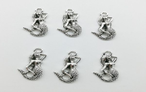 

lot 100pcs mermaid seamaid antique silver charms pendants jewelry diy for necklace bracelet earrings retro style 2211mm8477473, Bronze;silver